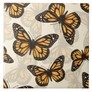Monarch butterfles ceramic tile