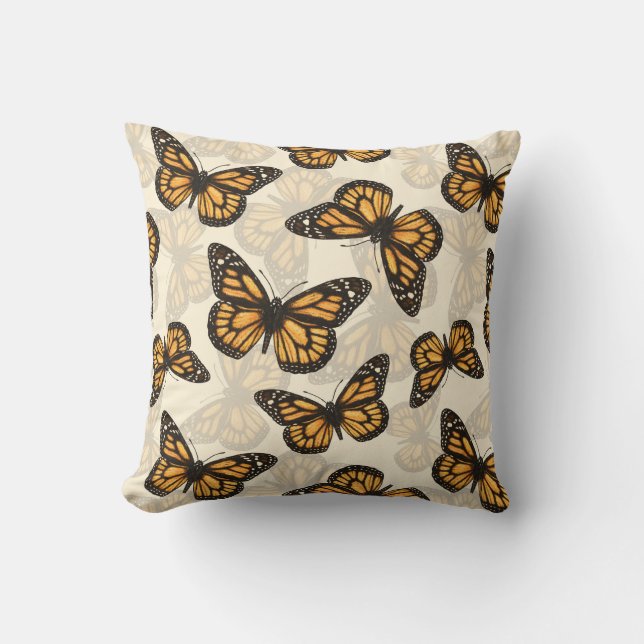 Monarch butterfles cushion (Front)