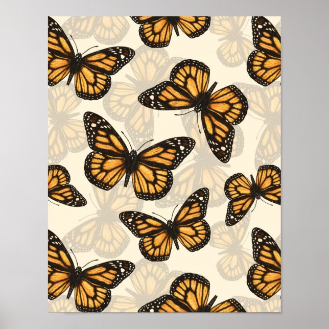 Monarch butterfles poster (Front)