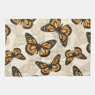 Monarch butterfles tea towel