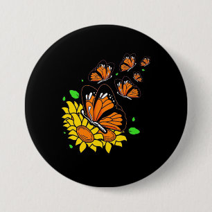 Monarch Butterflies 7.5 Cm Round Badge