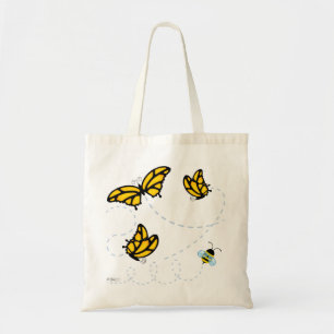 Monarch Butterflies and Bumble Bee Tote Bag