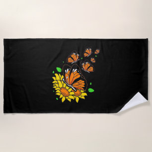 Monarch Butterflies Beach Towel