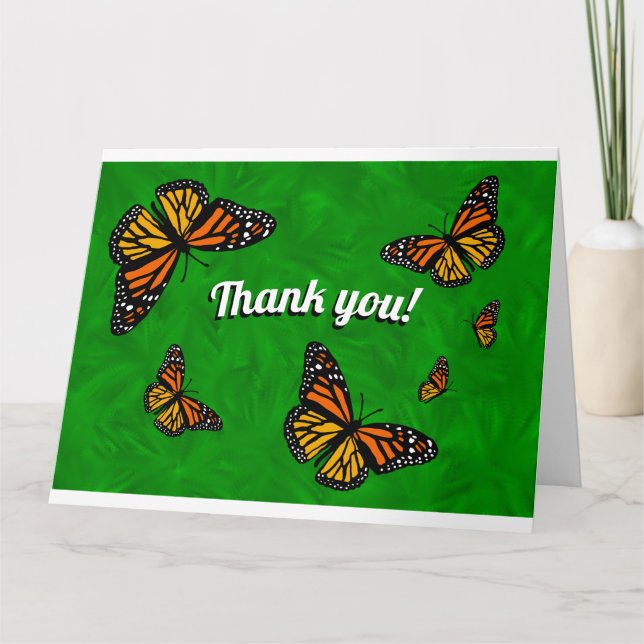 Monarch Butterflies BIG Thank You Card (Front)