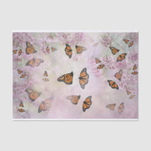Monarch Butterflies Blossoms Tissue Paper