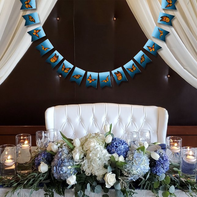Monarch Butterflies Blue Ombre Bunting (Creator Uploaded)
