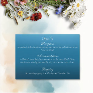 Monarch Butterflies Blue Ombre Enclosure Card