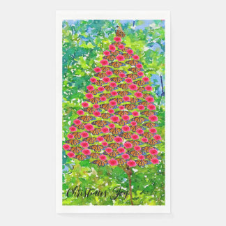 Monarch Butterflies Christmas Tree Napkin