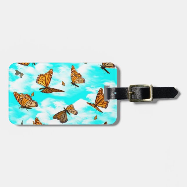 Monarch Butterflies in Flight Luggage Tag (Front Horizontal)