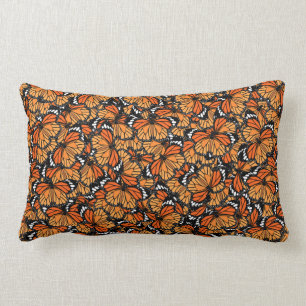 Monarch Butterflies Lumbar Throw Pillow