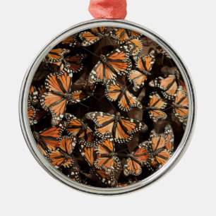 Monarch Butterflies Metal Ornament