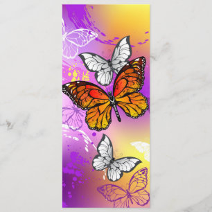 Monarch Butterflies on Purple Background Menu