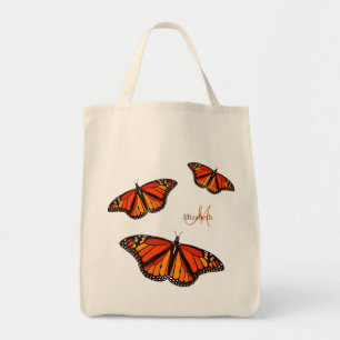Monarch butterflies personalised tote bag