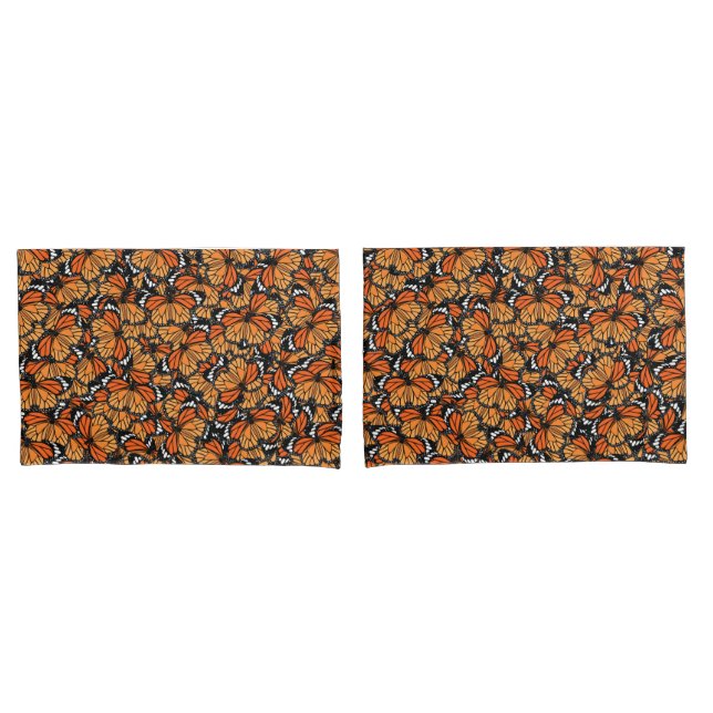 Monarch Butterflies Pillow Cases (Front-Set)