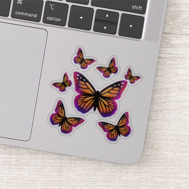 Monarch butterflies | purple pink butteries (Detail)