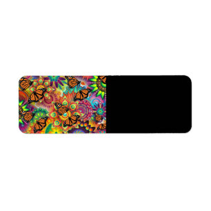 Monarch Butterflies Return Address Label