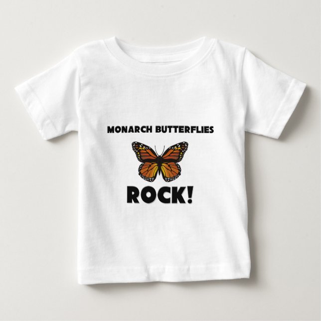 Monarch Butterflies Rock Baby T-Shirt (Front)