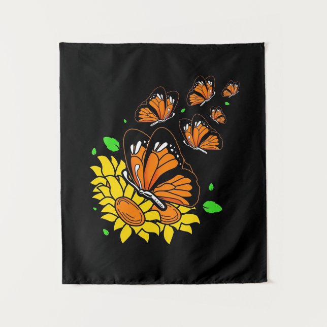 Monarch Butterflies Tapestry (Front)