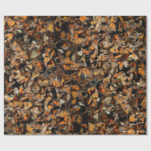 Monarch butterflies, wrapping paper