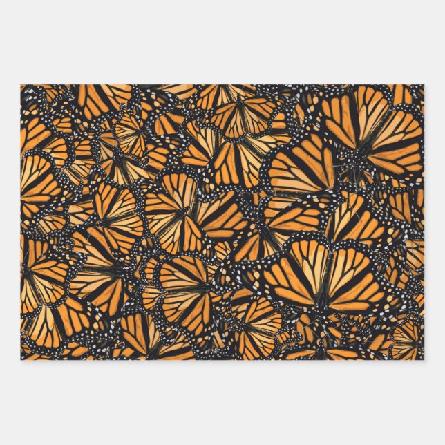 Monarch Butterflies  Wrapping Paper Sheet (Front)