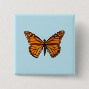 Monarch Butterfly 15 Cm Square Badge