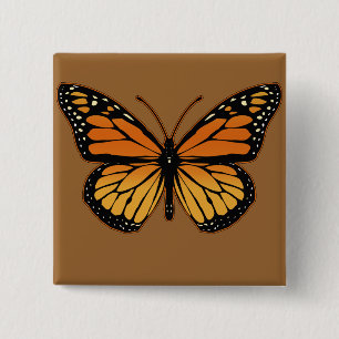 Monarch Butterfly 15 Cm Square Badge