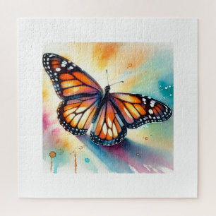 Monarch Butterfly 180924AREF112 - Watercolor Jigsaw Puzzle