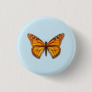 Monarch Butterfly 3 Cm Round Badge
