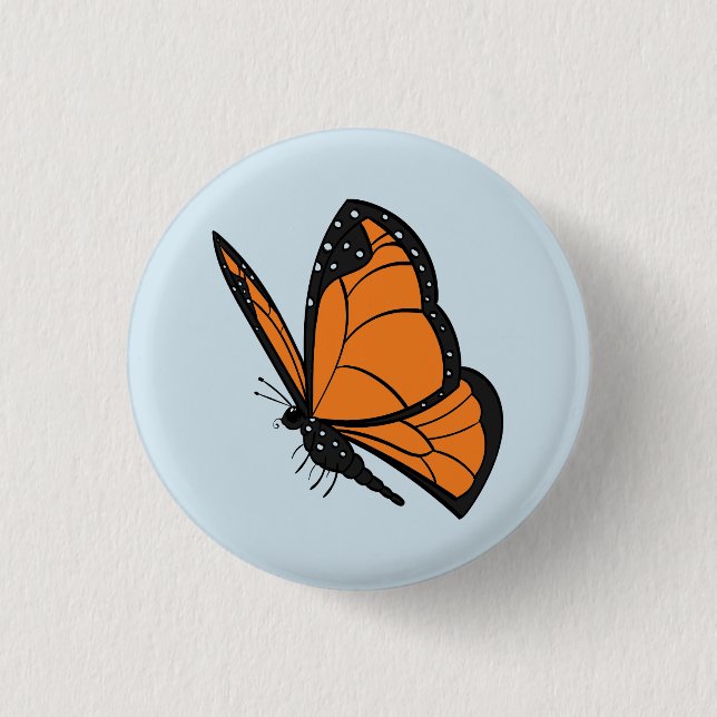 Monarch Butterfly 3 Cm Round Badge (Front)