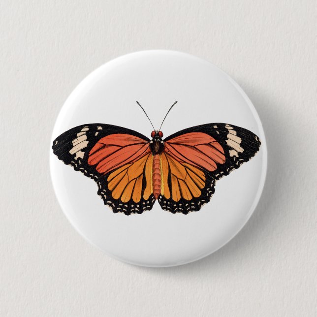 Monarch Butterfly 6 Cm Round Badge (Front)
