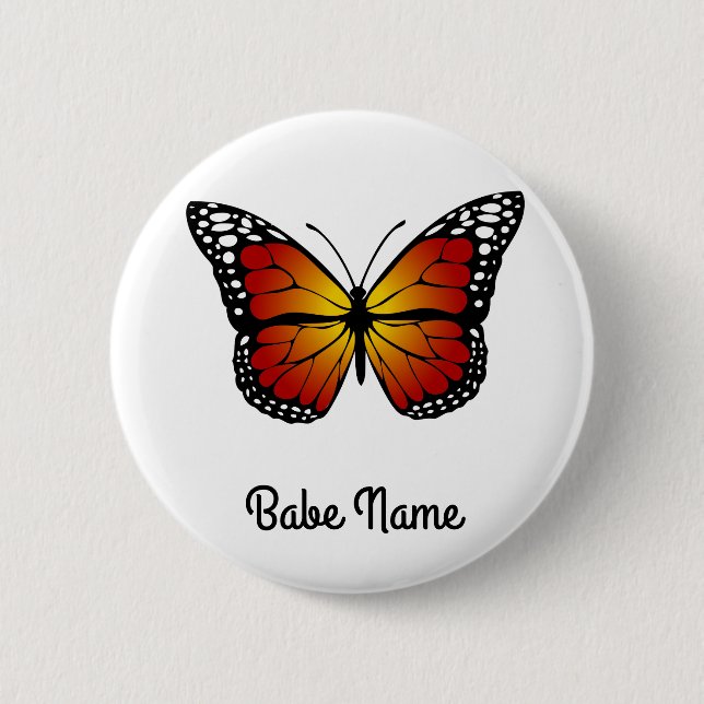 Monarch Butterfly 6 Cm Round Badge (Front)