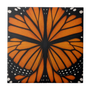 Monarch Butterfly Abstract Design Ceramic Tile