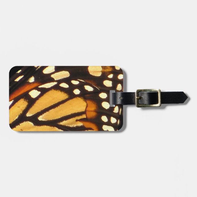 Monarch Butterfly Abstract Luggage Tag (Front Horizontal)