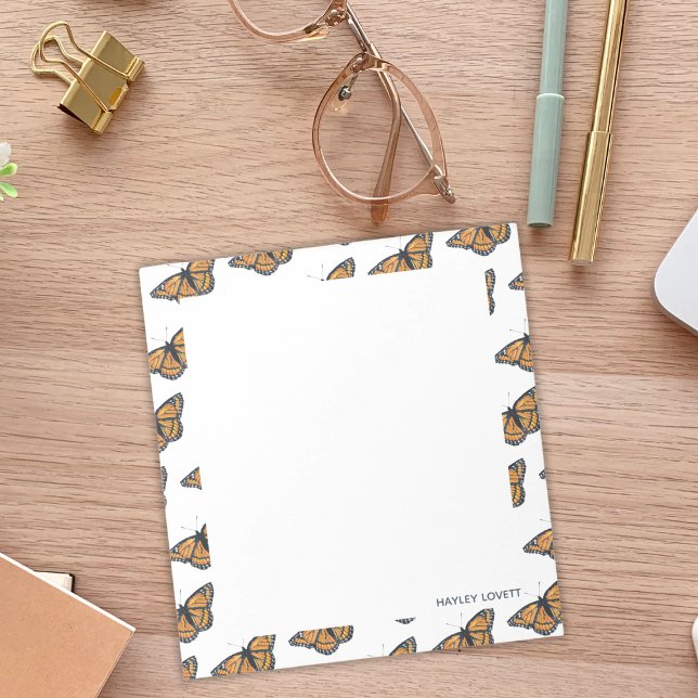 Monarch Butterfly Add Your Name Notepad (Creator Uploaded)