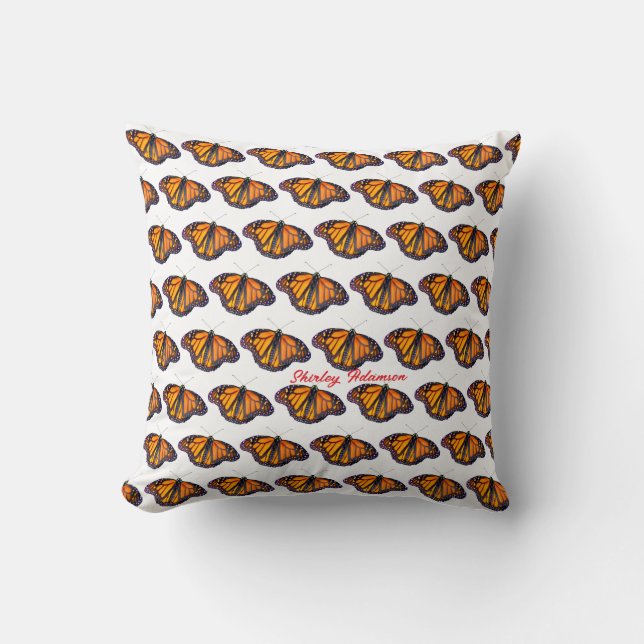 Monarch Butterfly all-over Cushion (Front)