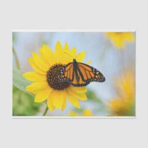 Monarch Butterfly and Sunflowers Tissue Paper