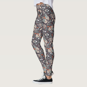 Monarch butterfly animal print leggings