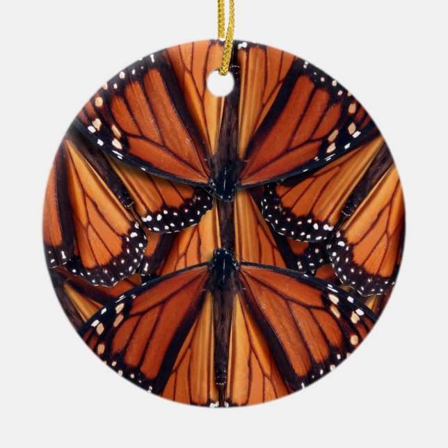 monarch butterfly art ceramic tree decoration (Front)