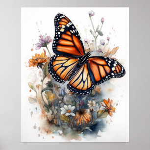 Monarch Butterfly Art Print Poster