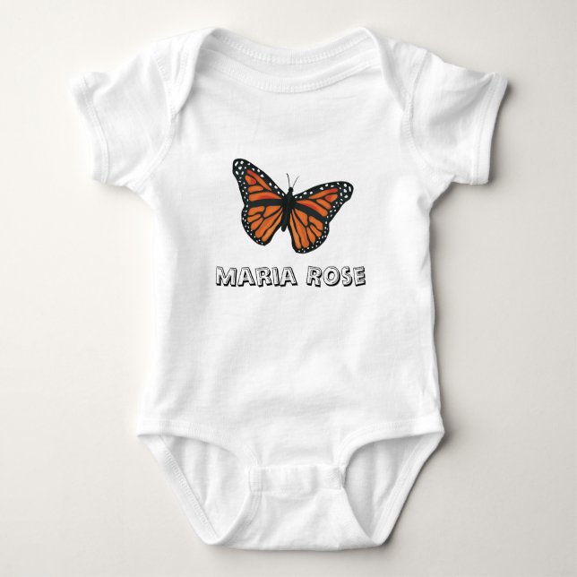 Monarch Butterfly Baby Jersey Bodysuit (Front)
