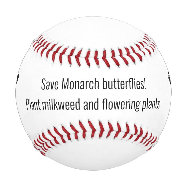 Monarch butterfly baseball (Front)