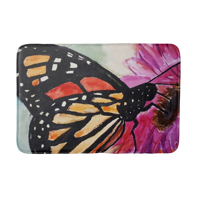 Monarch Butterfly Bath Mat (Front)