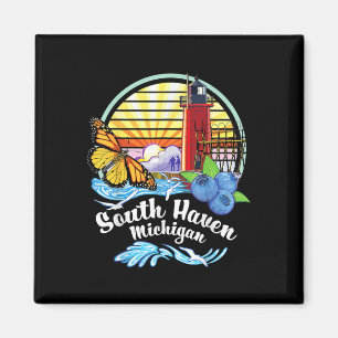 Monarch Butterfly Beach - South Haven Michigan Lig Magnet