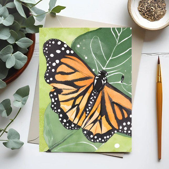 Monarch Butterfly | Beautiful Watercolor Postcard (Creator Uploaded)