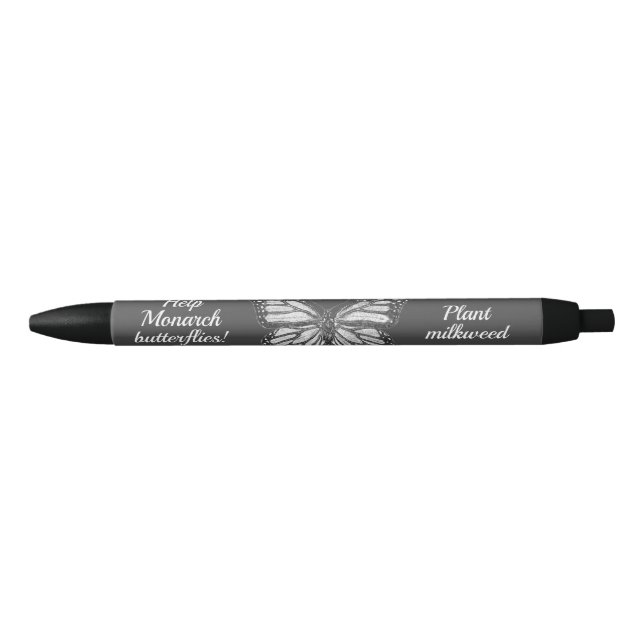 Monarch butterfly black ink pen (Front)