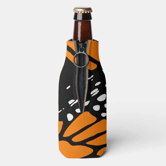 Monarch Butterfly Black-White-Orange Adaption Bottle Cooler (Bottle Back)