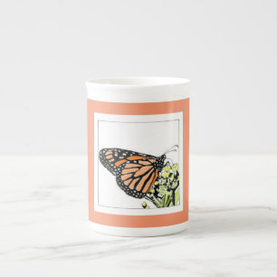 monarch butterfly bone china mug