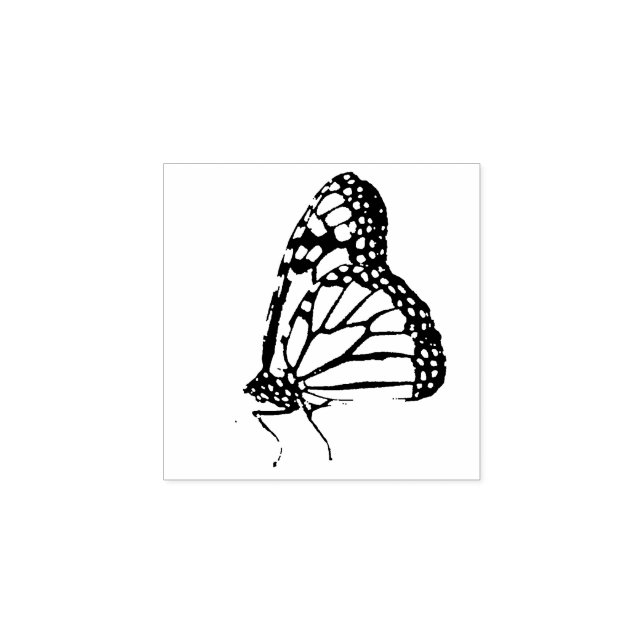 Monarch Butterfly Bug Insect Wildlife Wood Stamp (Imprint)