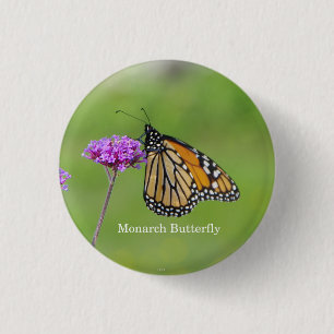Monarch Butterfly buton 3 Cm Round Badge