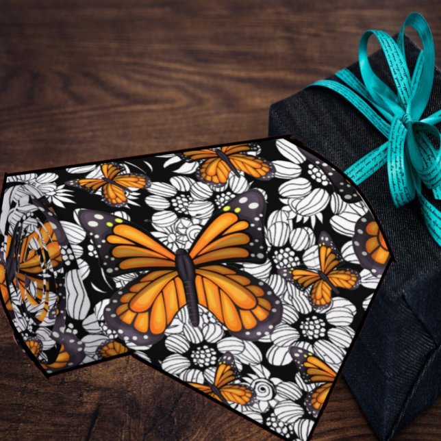 Monarch Butterfly Butterflies Flowers Floral Neck  Tie (Creator Uploaded)